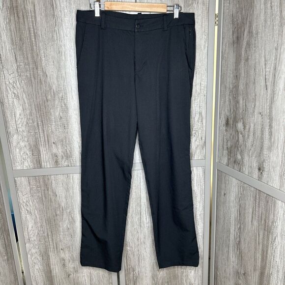 Lululemon Men’s Pants Striped Zipper Pockets Straight Leg Size L - Picture 1 of 7